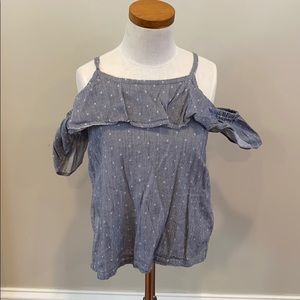 Old Navy Girl's Open Shoulder Top Size 8 EUC